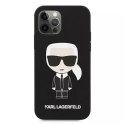 Karl Lagerfeld KLHCP12LSLFKBK iPhone 12 Pro Max 6,7" hardcase czarny/black Silicone Iconic