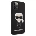 Karl Lagerfeld KLHCP12LSLFKBK iPhone 12 Pro Max 6,7" hardcase czarny/black Silicone Iconic