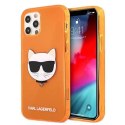 Karl Lagerfeld KLHCP12MCHTRO iPhone 12/12 Pro 6,1" pomarańczowy/orange hardcase Glitter Choupette Fluo