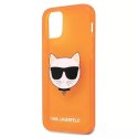 Karl Lagerfeld KLHCP12MCHTRO iPhone 12/12 Pro 6,1" pomarańczowy/orange hardcase Glitter Choupette Fluo