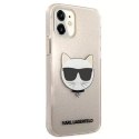 Karl Lagerfeld KLHCP12SCHTUGLGO iPhone 12 mini 5,4" złoty/gold hardcase Glitter Choupette