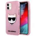 Karl Lagerfeld KLHCP12SCHTUGLP iPhone 12 mini 5,4" różowy/pink hardcase Glitter Choupette