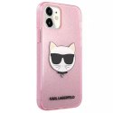 Karl Lagerfeld KLHCP12SCHTUGLP iPhone 12 mini 5,4" różowy/pink hardcase Glitter Choupette