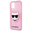 Karl Lagerfeld KLHCP12SCHTUGLP iPhone 12 mini 5,4" różowy/pink hardcase Glitter Choupette