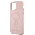 Karl Lagerfeld KLHCP12SSILTTPI iPhone 12 mini 5,4" Silicone Ikonik Outline różowy/pink