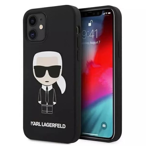 Karl Lagerfeld KLHCP12SSLFKBK iPhone 12 mini 5,4" hardcase czarny/black Silicone Iconic