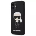 Karl Lagerfeld KLHCP12SSLFKBK iPhone 12 mini 5,4" hardcase czarny/black Silicone Iconic