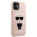 Karl Lagerfeld KLHCP12SSLFKPI iPhone 12 mini 5,4" hardcase jasnoróżowy/light pink Silicone Iconic