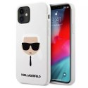 Karl Lagerfeld KLHCP12SSLKHWH iPhone 12 mini 5,4" biały/white hardcase Silicone Karl`s Head