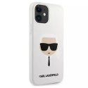 Karl Lagerfeld KLHCP12SSLKHWH iPhone 12 mini 5,4" biały/white hardcase Silicone Karl`s Head