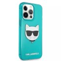 Karl Lagerfeld KLHCP13LCHTRB iPhone 13 Pro / 13 6,1" niebieski/blue hardcase Glitter Choupette Fluo