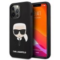 Karl Lagerfeld KLHCP13LSLKHBK iPhone 13 Pro / 13 6,1" czarny/black hardcase Silicone Karl`s Head