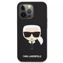 Karl Lagerfeld KLHCP13LSLKHBK iPhone 13 Pro / 13 6,1" czarny/black hardcase Silicone Karl`s Head