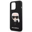 Karl Lagerfeld KLHCP13LSLKHBK iPhone 13 Pro / 13 6,1" czarny/black hardcase Silicone Karl`s Head