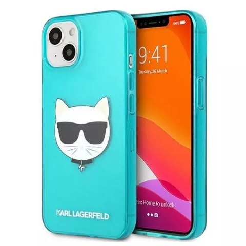 Karl Lagerfeld KLHCP13MCHTRB iPhone 13 6,1" niebieski/blue hardcase Glitter Choupette Fluo