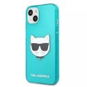 Karl Lagerfeld KLHCP13MCHTRB iPhone 13 6,1" niebieski/blue hardcase Glitter Choupette Fluo