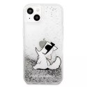 Karl Lagerfeld KLHCP13SGCFS iPhone 13 mini 5,4" srebrny/silver hardcase Liquid Glitter Choupette Fun