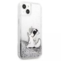 Karl Lagerfeld KLHCP13SGCFS iPhone 13 mini 5,4" srebrny/silver hardcase Liquid Glitter Choupette Fun