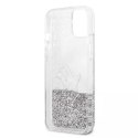 Karl Lagerfeld KLHCP13SGCFS iPhone 13 mini 5,4" srebrny/silver hardcase Liquid Glitter Choupette Fun