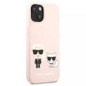 Karl Lagerfeld KLHCP13SSSKCI iPhone 13 mini 5,4" hardcase jasno różowy/light pink Silicone Karl & Choupette