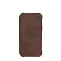 UAG Metropolis LTHR ARMR - skórzana obudowa ochronna z klapką do iPhone 12 mini (brown) [go] [P]