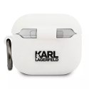 Karl Lagerfeld KLACA3SILCHWH AirPods 3 cover biały/white Silicone Choupette
