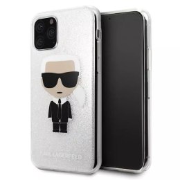 Karl Lagerfeld KLHCN58TPUTRIKSL iPhone 11 Pro srebrny/silver Glitter Ikonik Karl