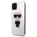 Karl Lagerfeld KLHCN58TPUTRIKSL iPhone 11 Pro srebrny/silver Glitter Ikonik Karl