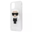 Karl Lagerfeld KLHCN58TPUTRIKSL iPhone 11 Pro srebrny/silver Glitter Ikonik Karl