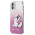 Karl Lagerfeld KLHCP12SCFNRCPI iPhone 12 mini 5,4" różowy/pink hardcase Choupette Fun