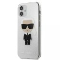 Karl Lagerfeld KLHCP12SPCUTRIKSL iPhone 12 mini 5,4" srebrny/silver hardcase Glitter Ikonik Karl