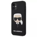 Karl Lagerfeld KLHCP12SSLKHBK iPhone 12 mini 5,4" czarny/black hardcase Silicone Karl`s Head