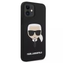 Karl Lagerfeld KLHCP12SSLKHBK iPhone 12 mini 5,4" czarny/black hardcase Silicone Karl`s Head