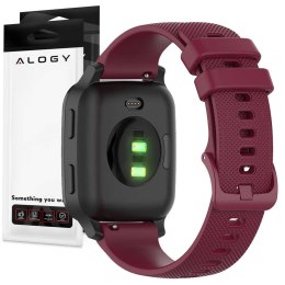 Gumowy Uniwersalny pasek sportowy Alogy soft band do smartwatcha 20mm Beżowy