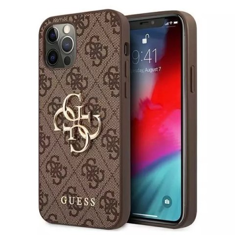 Guess GUHCP12L4GMGBR iPhone 12 Pro Max 6,7" brązowy/brown hardcase 4G Big Metal Logo