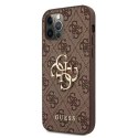 Guess GUHCP12L4GMGBR iPhone 12 Pro Max 6,7" brązowy/brown hardcase 4G Big Metal Logo