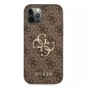 Guess GUHCP12L4GMGBR iPhone 12 Pro Max 6,7" brązowy/brown hardcase 4G Big Metal Logo