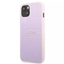 Guess GUHCP13MPSASBPU iPhone 13 6.1" violet/violet Saffiano Hot Stamp & Metal Logo