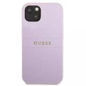 Guess GUHCP13MPSASBPU iPhone 13 6.1" violet/violet Saffiano Hot Stamp & Metal Logo