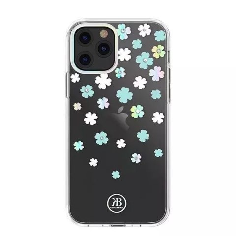 Kingxbar Lucky Series case decorated with original Swarovski crystals iPhone 12 Pro / iPhone 12 transparent (Clover)