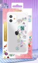 Kingxbar Lucky Series case decorated with original Swarovski crystals iPhone 12 Pro / iPhone 12 transparent (Clover)