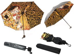 Parasol składany - G. Klimt, Pocałunek i Drzewo życia (dekoracja pod spodem) (CARMANI)