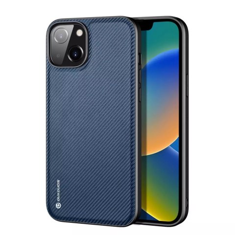 Housse étui Dux Ducis Fino recouverte de nylon iPhone 14 bleu