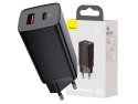 Ładowarka sieciowa Baseus GaN2 Lite szybka USB + USB-C 65W EU Czarna