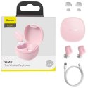 Słuchawki bezprzewodowe TWS Baseus Encok WM01 Różowe