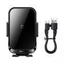 Support de téléphone de voiture Baseus Halo avec chargeur à induction 15W pour une feuille de papier noir (SUDD000001)