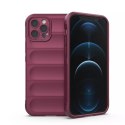 Coque Magic Shield Case pour iPhone 12 Pro coque blindée élastique en bordeaux