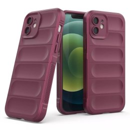 Coque Magic Shield Case pour iPhone 12 coque blindée élastique bordeaux