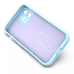 Coque Magic Shield Case pour iPhone 12 coque blindée souple bleu clair