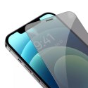 Verre trempé Baseus 2x pour iPhone 12 Pro Max Privacy Anti Spy (privatisation) avec un cache pour le haut-parleur + positionneur